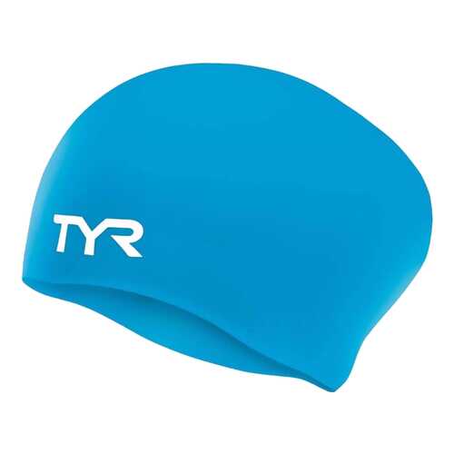 Шапочка для плавания TYR Long Hair Wrinkle-Free Silicone Cap 420 blue в Интерспорт