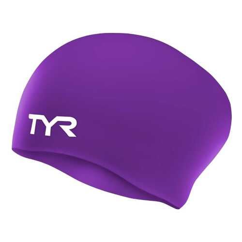 Шапочка для плавания TYR Long Hair Wrinkle-Free Silicone Cap 510 purple в Интерспорт