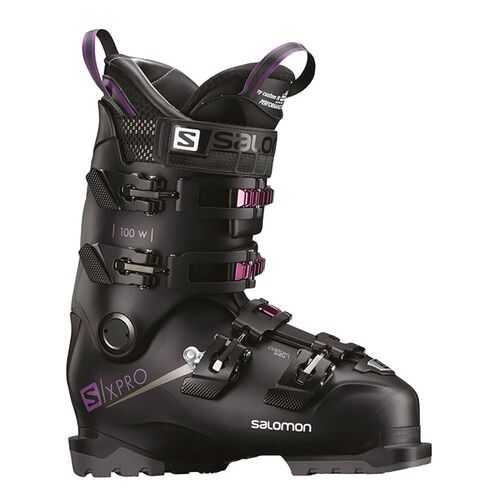 Горнолыжные ботинки Salomon X Pro 100 W 2019, black/purple, 25.5 в Интерспорт