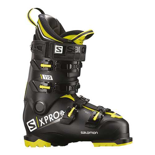 Горнолыжные ботинки Salomon X Pro 110 2019, black/acid green/anthracite, 25.5 в Интерспорт